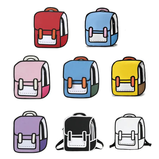 2D Kawaii Cartoon Backpack