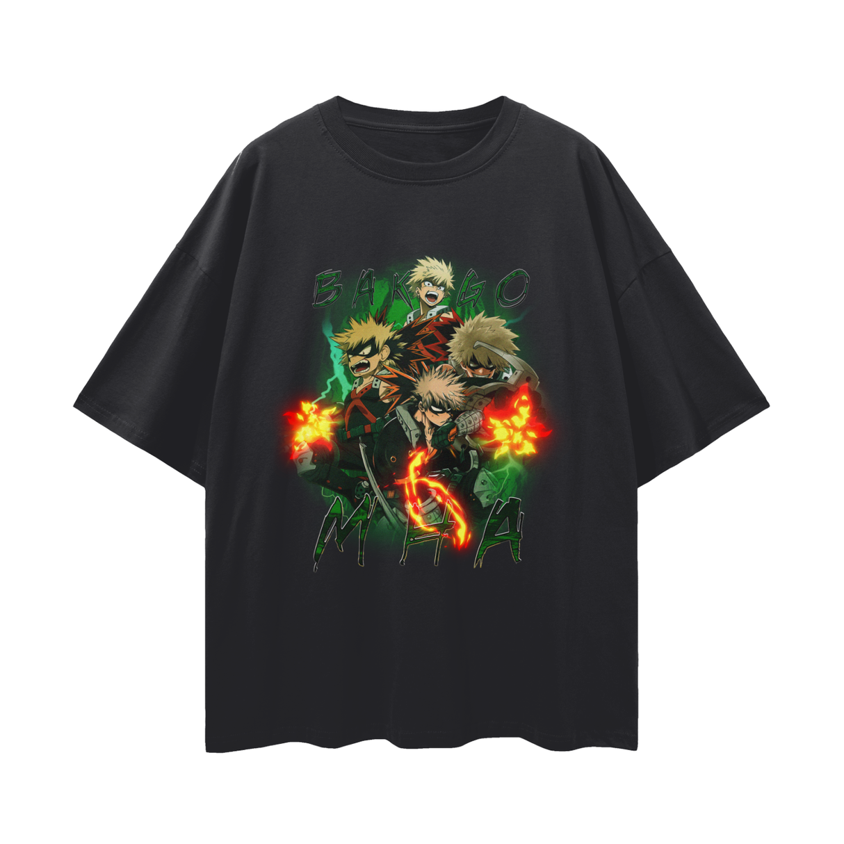 Black Vintage Explosion Hero T-Shirt by ODMPOD featuring bold retro graphic design on soft fabric.