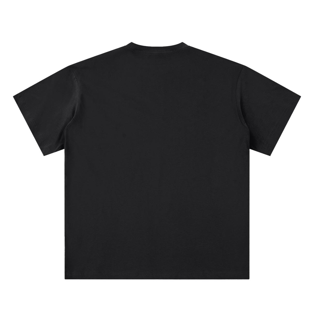 Black Vintage S-Rank Sueded Cotton T-shirt by ODMPOD featuring a classic design and soft textured fabric.