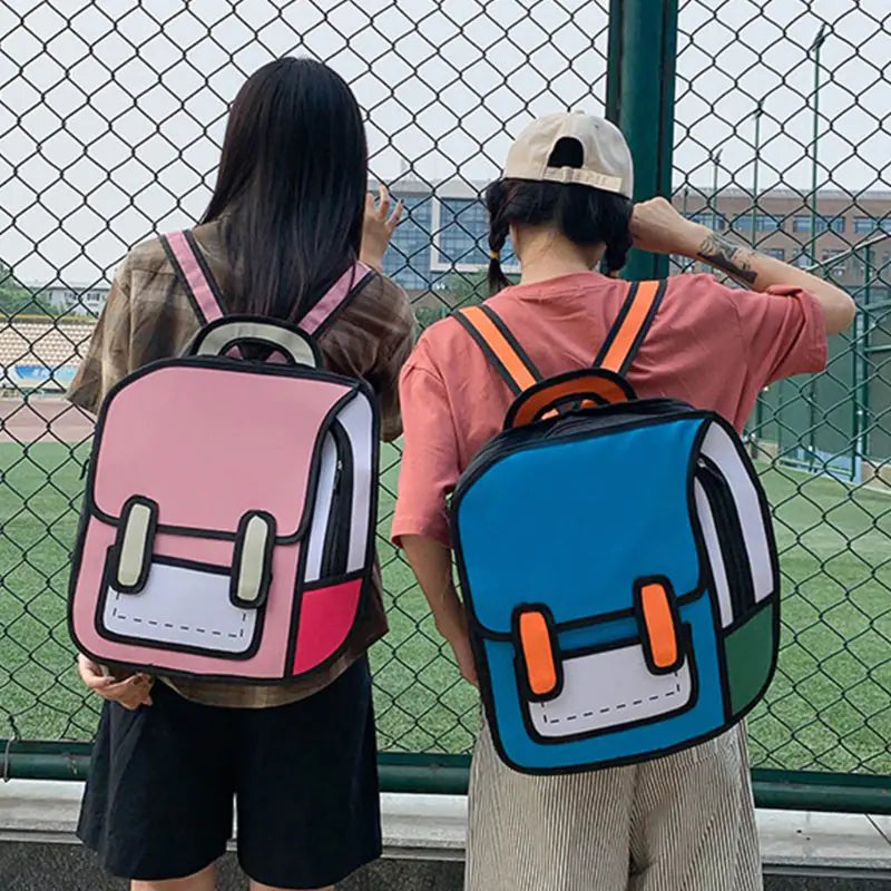 2D Kawaii Cartoon Backpack - Kawaii King