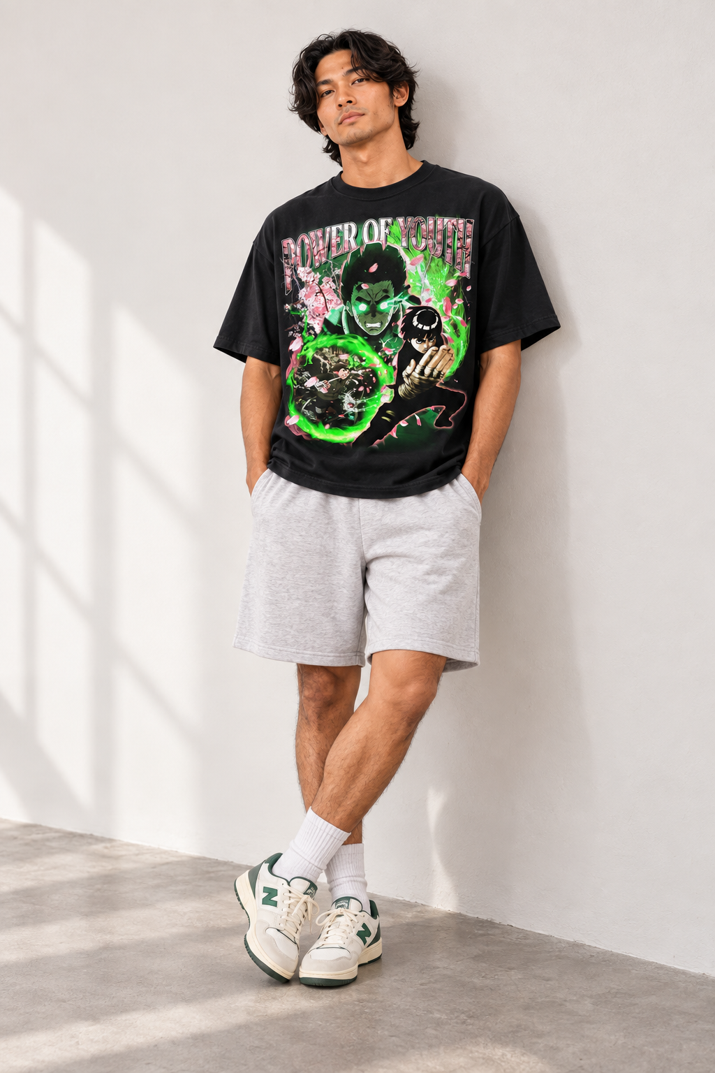 Vintage Power of Youth T-Shirt styled on model, front view