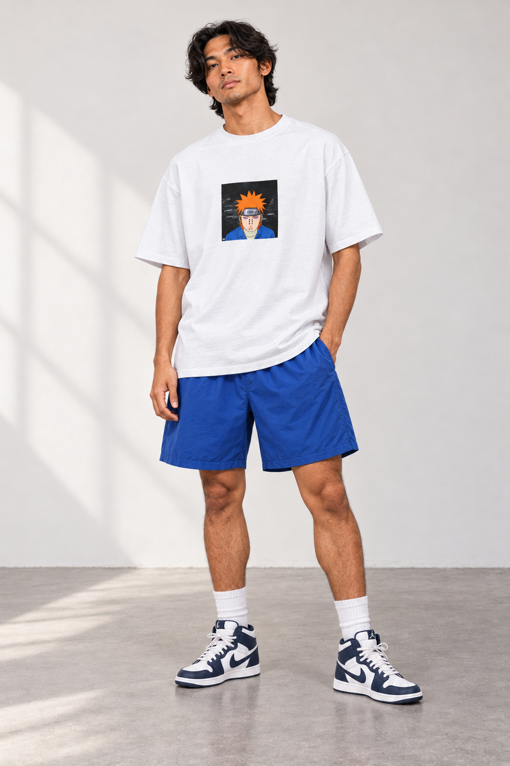 XXX PAIN T-Shirt styled on model, front view