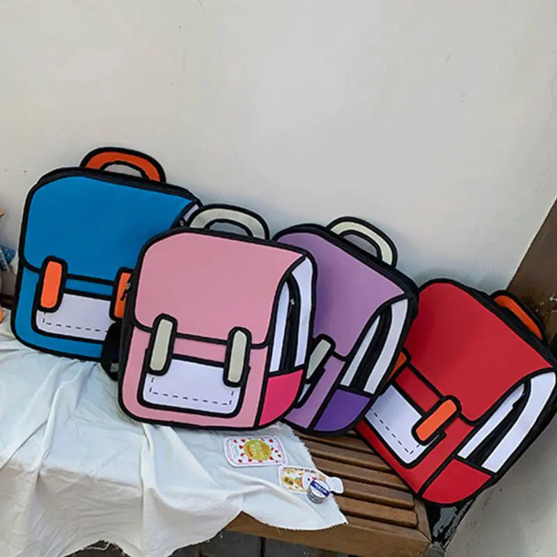2D Kawaii Cartoon Backpack - Kawaii King