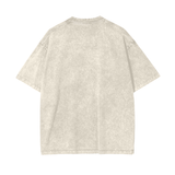 Apricot oversized heavy-weight Zero Two T-shirt by ODMPOD, relaxed fit with bold Zero Two graphic on front.