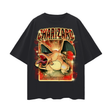 Black ODMPOD 1st Gen Zard T-Shirt featuring a stylish graphic design on the front.