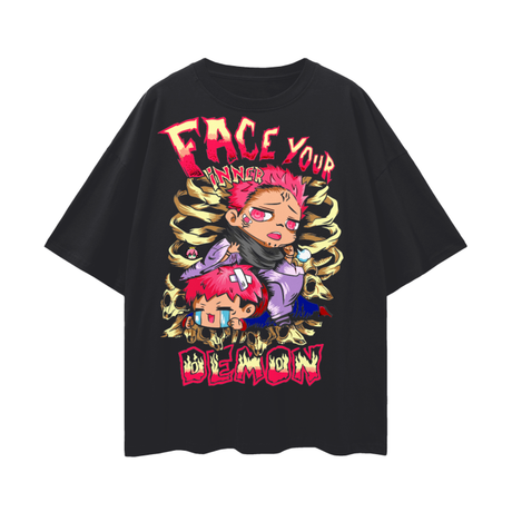 Oversize Bully Sakuna T-shirt by Kawaii King featuring bold graphic design on a relaxed fit cotton shirt.