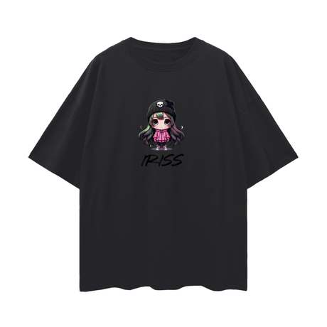 Oversize KK Iriss T-Shirt by ODMPOD featuring a relaxed fit, crew neck, and graphic design on soft fabric.