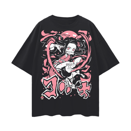 Oversize Nezuko T-shirt by ODMPOD featuring a colorful anime character graphic on soft fabric.
