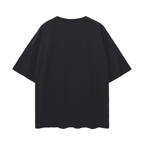 Oversize Nezuko T-shirt from ODMPOD featuring a colorful anime character graphic on a black fabric background.