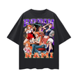 Black Vintage Pirate Girls T-Shirt by ODMPOD featuring a classic pirate girl print on soft cotton fabric.