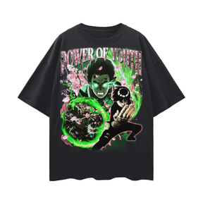 Black vintage Power of Youth T-shirt by ODMPOD with bold graphic design and classic fit.