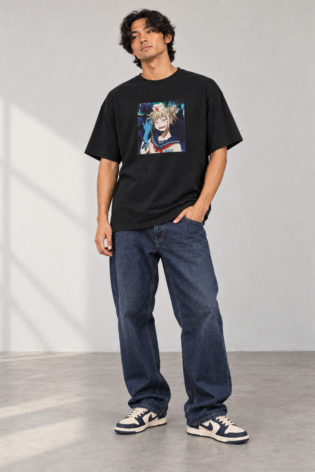 Blink Shinraii 182 T-Shirt styled on model, front view