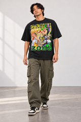 Vintage Chef X Samurai T-Shirt styled on model, front view