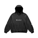 Faded black Shinraii hoodie by PODpartner featuring a comfortable fit and casual style, displayed on a plain background.