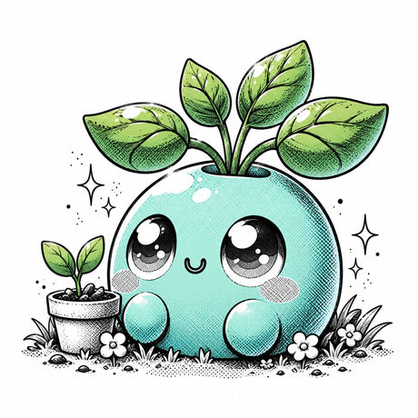 Kawaii King portrait plantiss editorial artwork