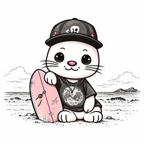 Kawaii King portrait slippery editorial artwork