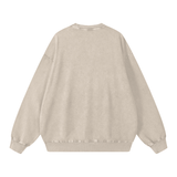 Light apricot ODMPOD MEW2 Heavy Long Sleeve shirt displayed on a hanger.