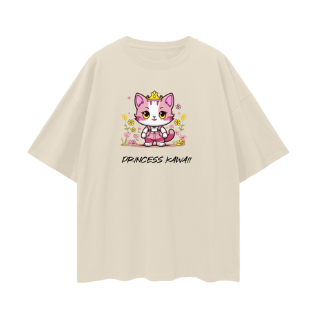 Oversize Kawaii Princess T-Shirt by ODMPOD featuring colorful cute princess graphic on soft fabric.
