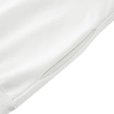Lucent white Toubun Oversize Heavyweight Hoodie by ODMPOD, showing the relaxed fit and soft fabric texture.