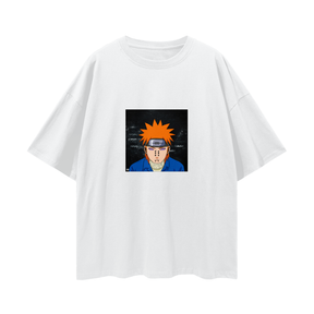 Lucent white XXX PAIN T-shirt by ODMPOD featuring a relaxed fit and bold front graphic design.