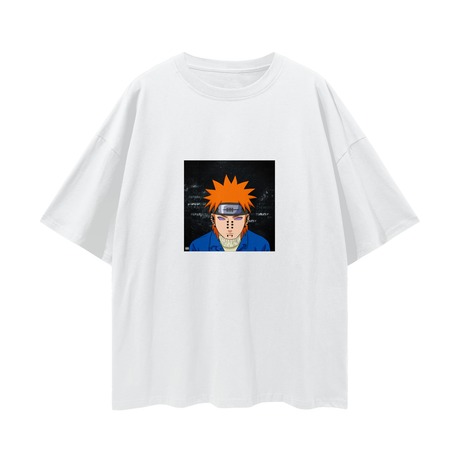 Lucent white XXX PAIN T-shirt by ODMPOD featuring a relaxed fit and bold front graphic design.