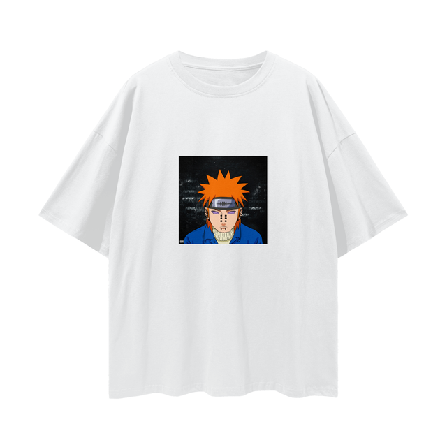 Lucent white XXX PAIN T-shirt by ODMPOD featuring a relaxed fit and bold front graphic design.