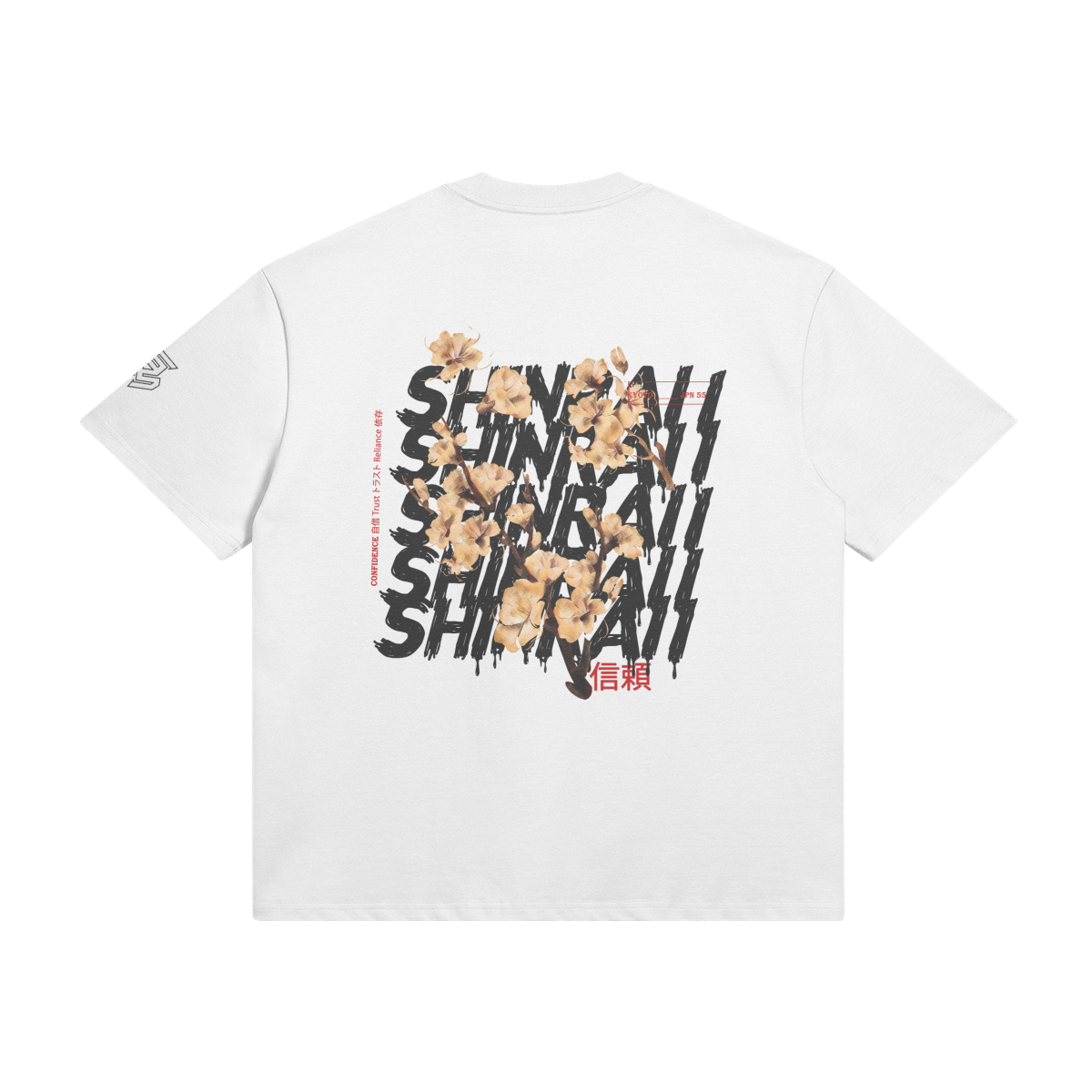 Off-white Shinraii Extreme Heavyweight T-Shirt by PODpartner, displayed flat showing front view and soft fabric texture.