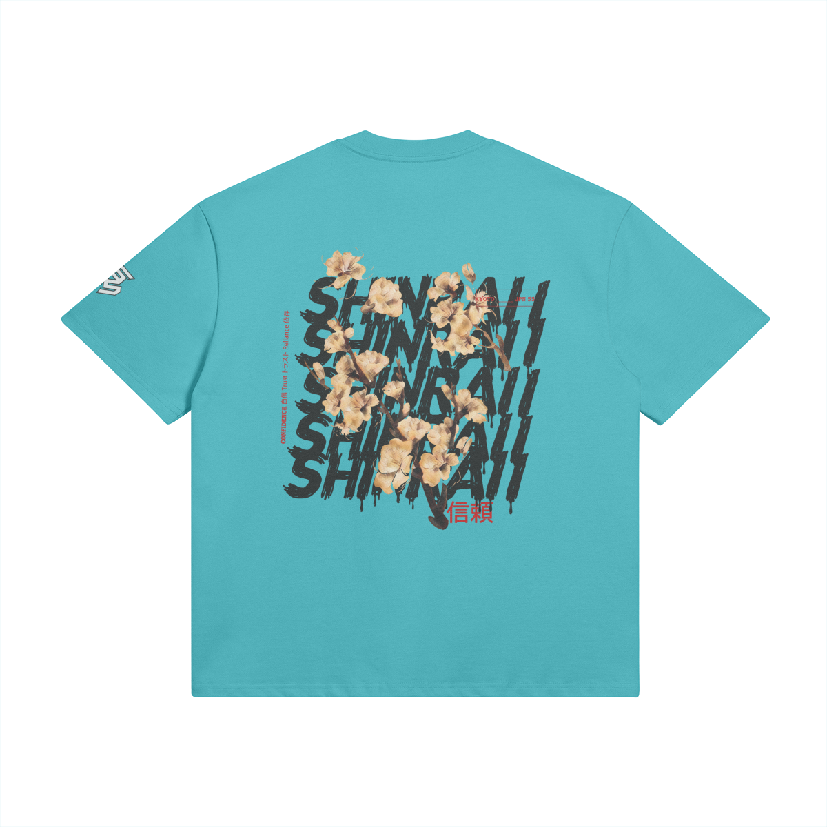 Off-white Shinraii Extreme Heavyweight T-Shirt by PODpartner, showing front view with bold graphic design and relaxed fit.