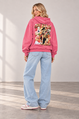 S-Class Heavyweight Sunfade Oversized Hoodie, back view on model.