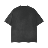 Black and gray vintage Arise T-shirt by ODMPOD featuring a classic design and comfortable fit.