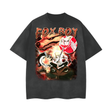 Vintage black and gray FoxBoy Tee V2 T-shirt by ODMPOD featuring a classic fox graphic on the front.