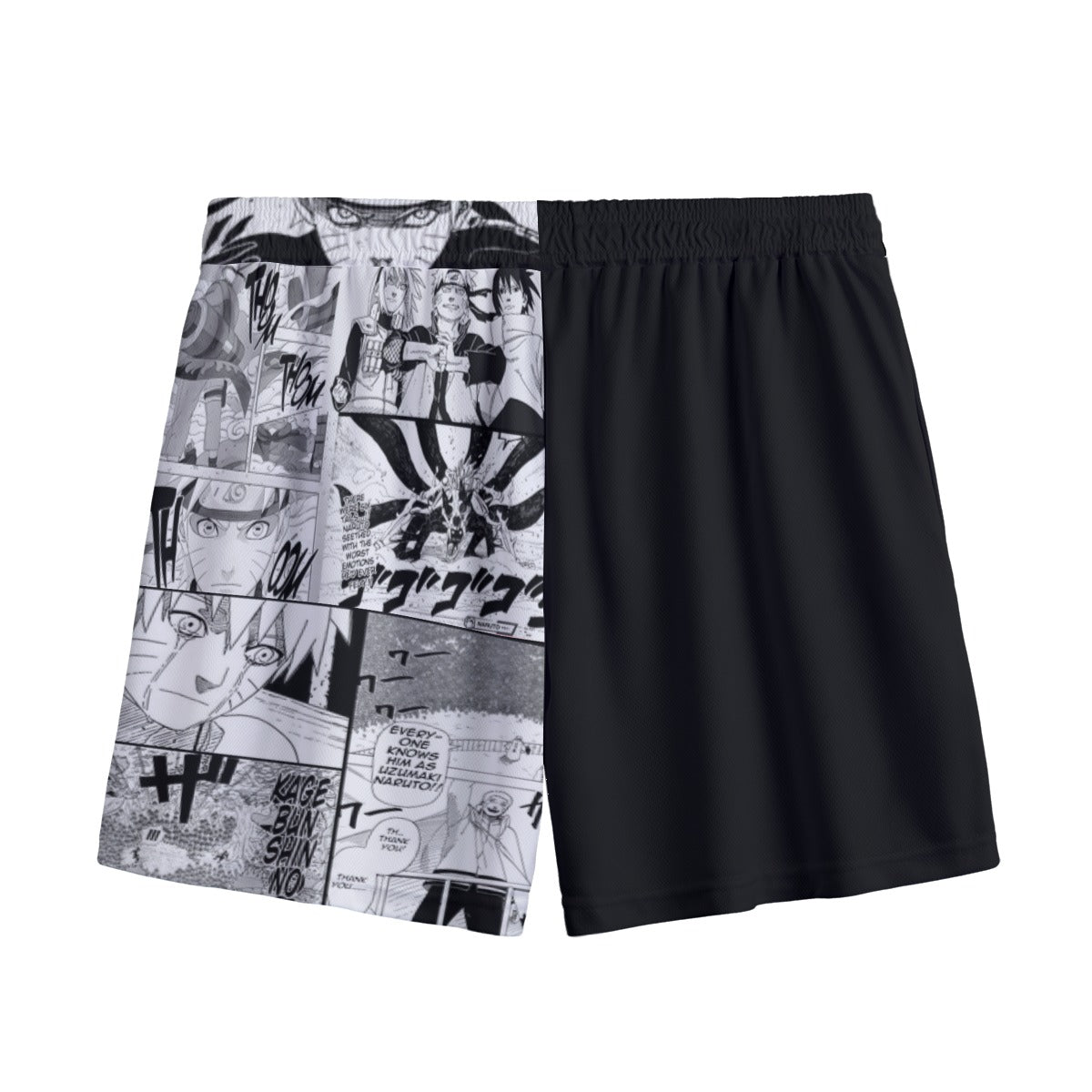 Yoycol V2 Uzumaki Boardshorts with Naruto-inspired spiral design, lightweight fabric, and adjustable waistband for active wear.