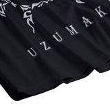 Black V2 Uzumaki boardshorts by Yoycol, XS size, featuring a stylish Uzumaki spiral pattern and comfortable fit.
