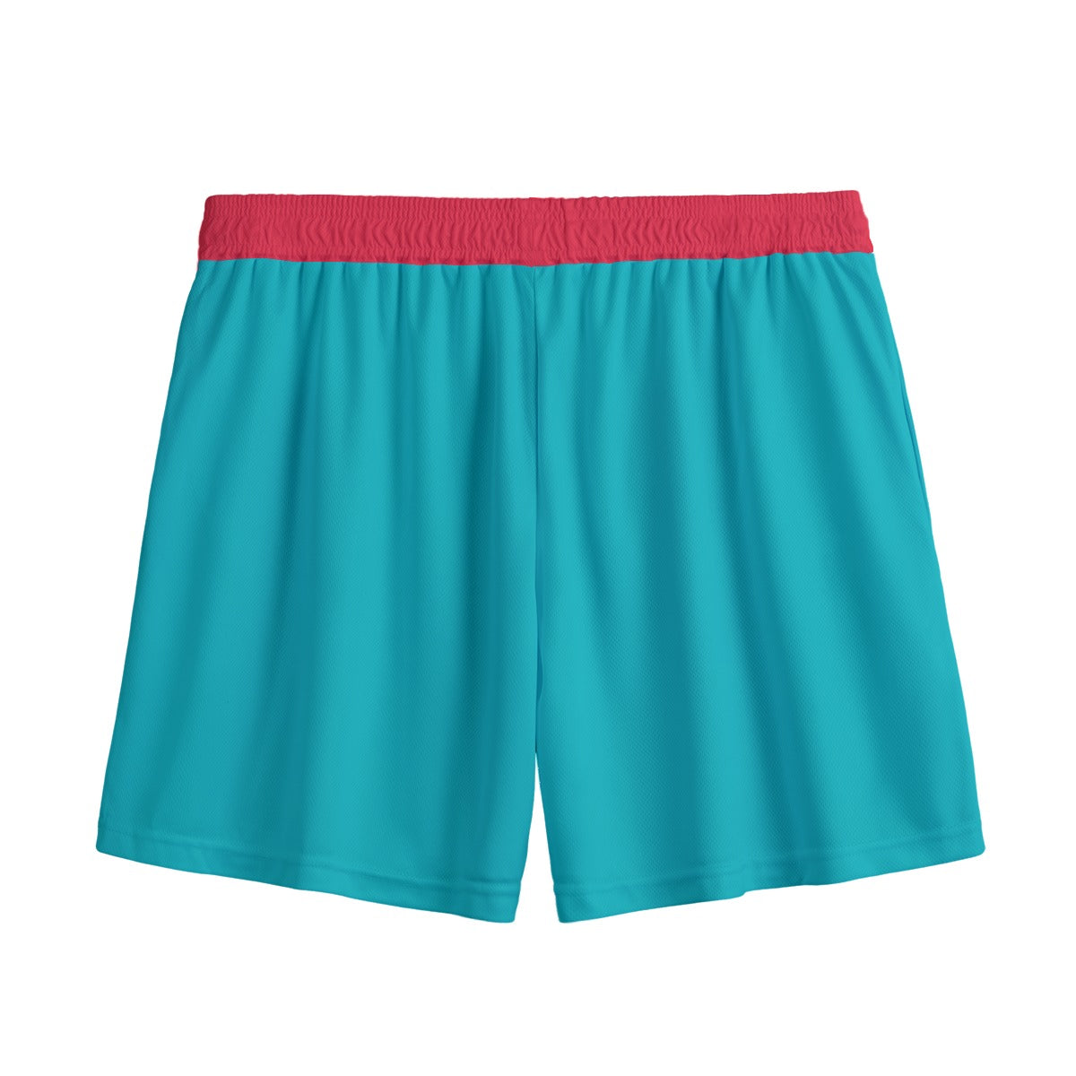 Teal Slayer Masks boardshort by Yoycol featuring a drip design, designed for comfortable wear and stylish beach or swim activities.