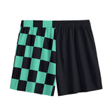 Green checkered Yoycol half checkered boardshort in size XS, featuring a stylish pattern and comfortable fit.