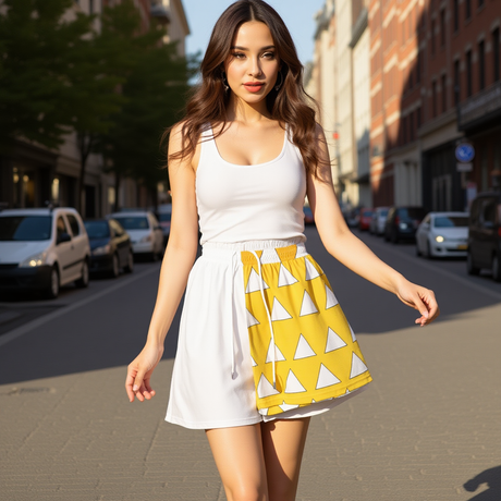 Yoycol half triangle boardshort with comfortable fabric and stylish design, shown on a model.