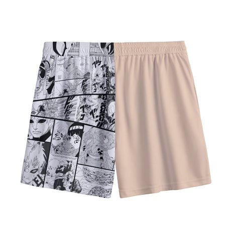 Yoycol Love Manga boardshorts with colorful manga print, lightweight fabric, and comfortable fit for casual beachwear.