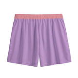 White Kawaii Sakura Mesh Shorts by Yoycol, lightweight and stylish, featuring a cute cherry blossom design and comfortable fit.