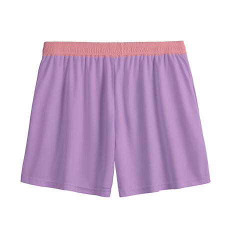 Yoycol Kawaii Sakura Mesh Shorts with pink floral pattern, lightweight and breathable fabric for casual wear.